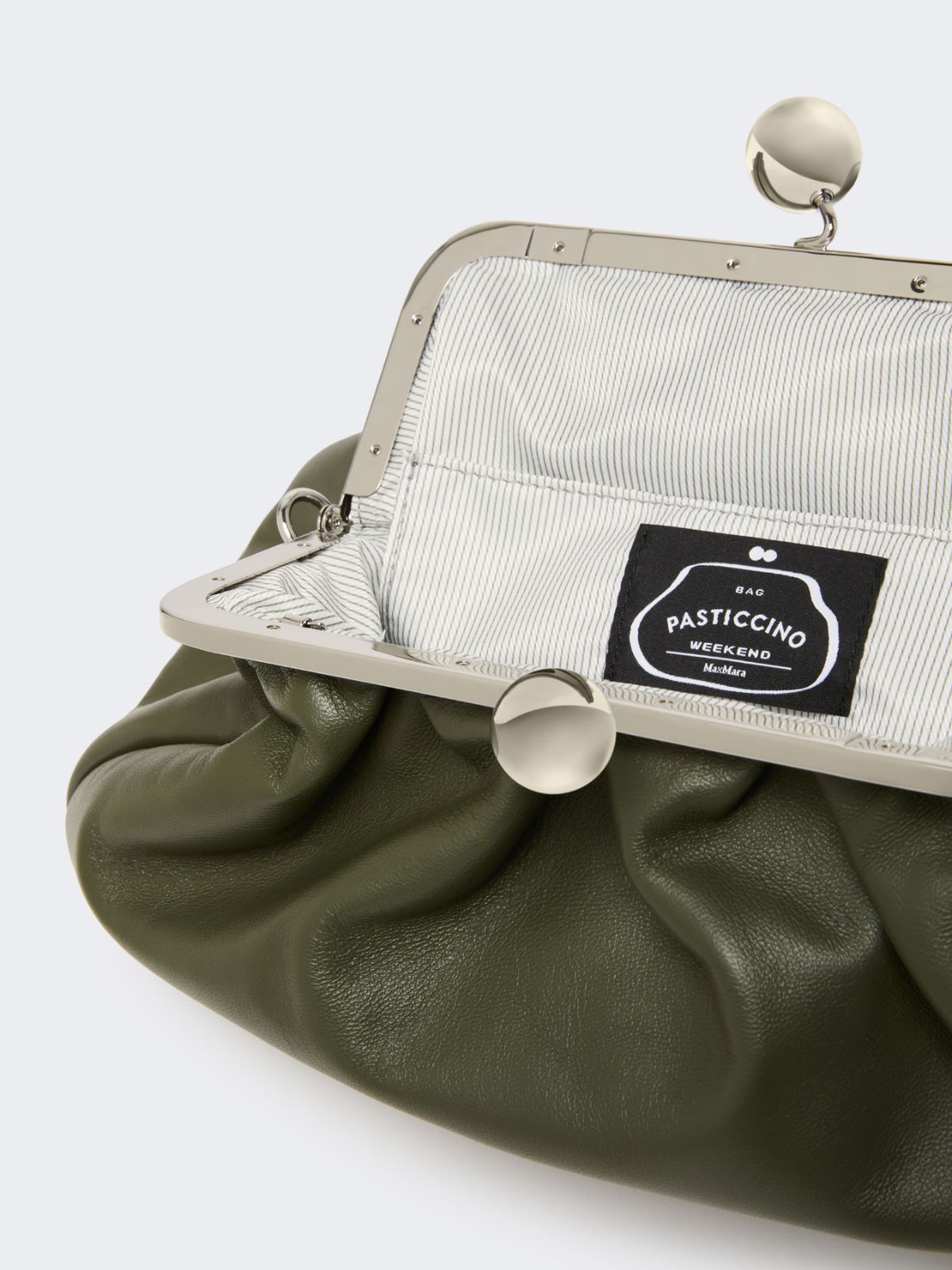Medium sheepskin Pasticcino Bag - DARK GREEN - Max Mara - 6