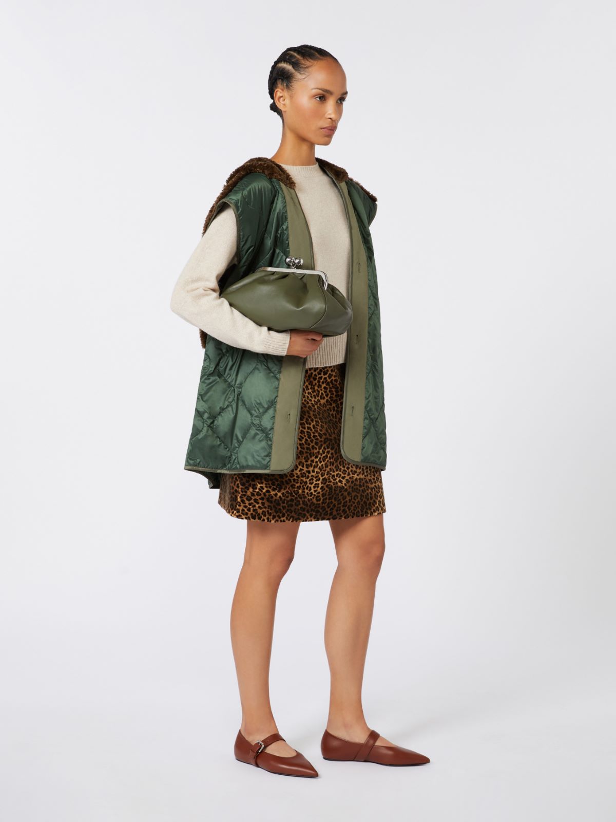 Medium sheepskin Pasticcino Bag - DARK GREEN - Max Mara - 12