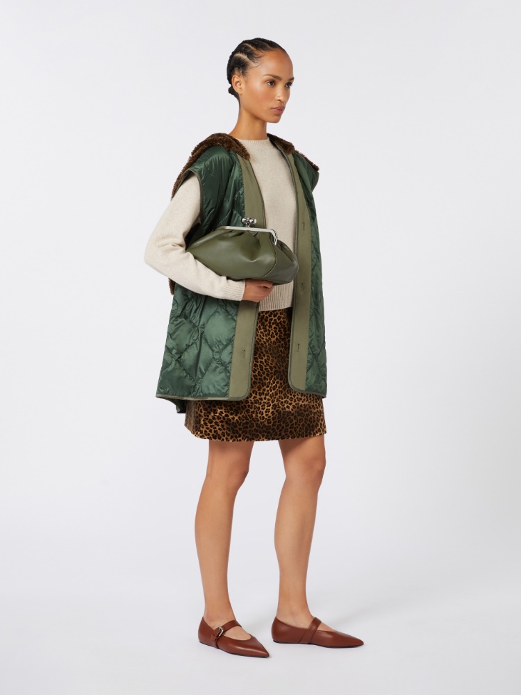 Medium sheepskin Pasticcino Bag - DARK GREEN - Max Mara