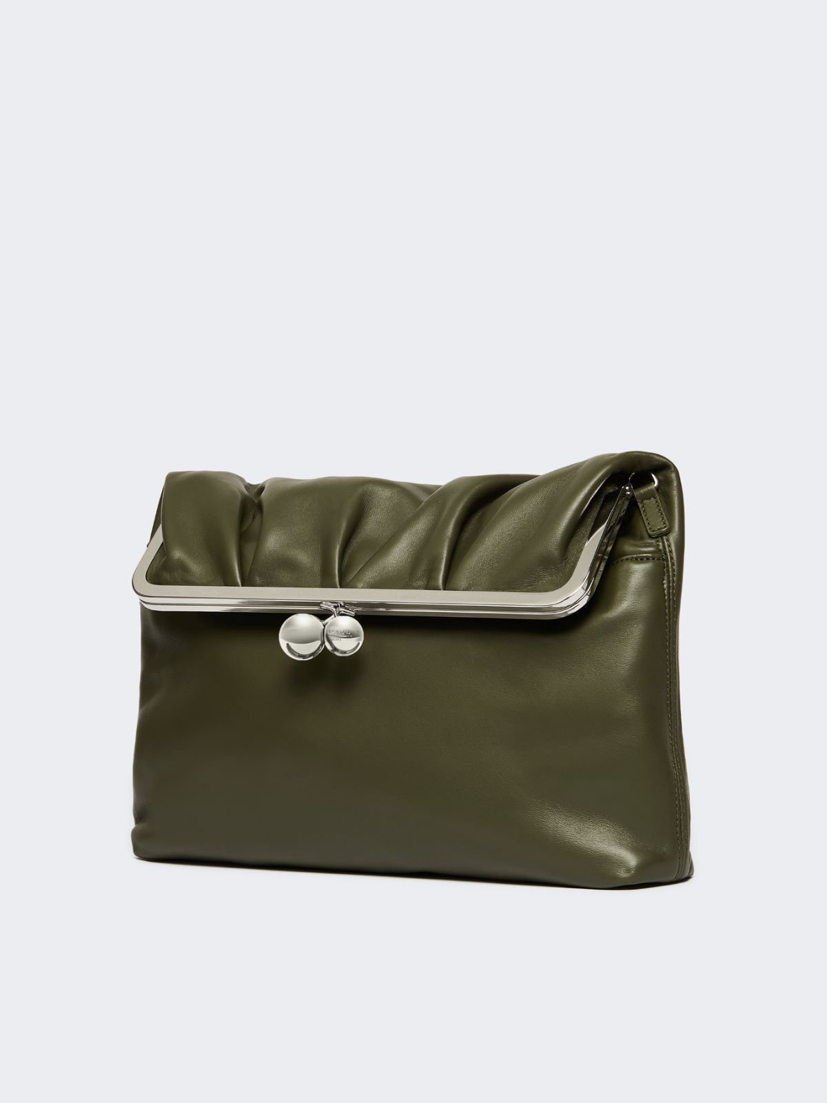 Shiny Nappa leather envelope Pasticcino Bag - DARK GREEN - Max Mara - 6