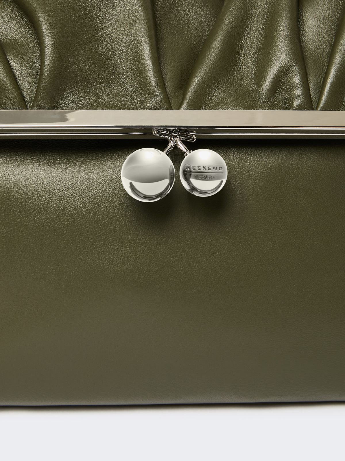 Shiny Nappa leather envelope Pasticcino Bag - DARK GREEN - Max Mara - 6