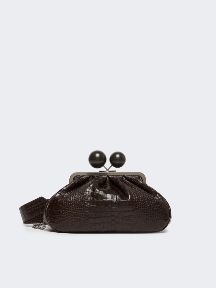 Pasticcino Bag medium aus Leder mit Kroko-Print - DUNKELBRAUN - Max Mara