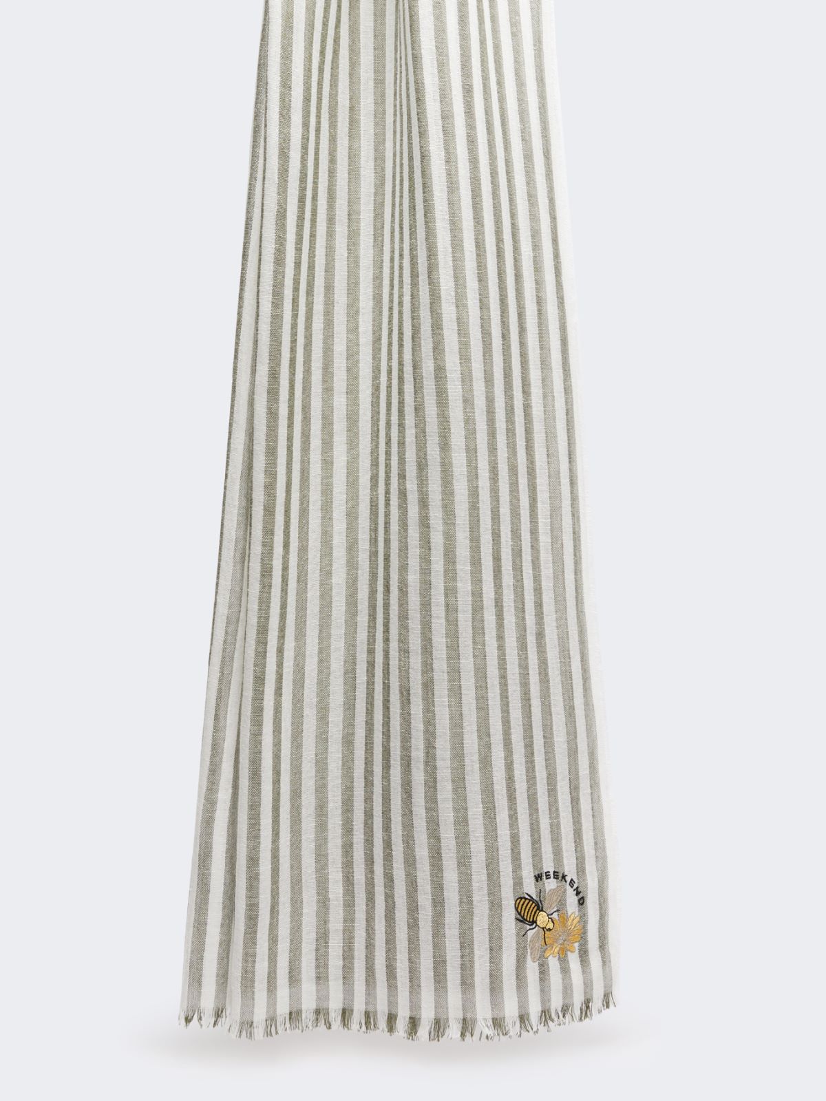 Stole in linen and cotton - KAKI - Max Mara - 6