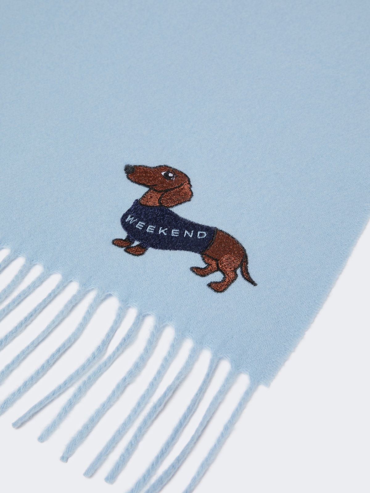 Wool and cashmere stole - LIGHT BLUE - Max Mara - 4