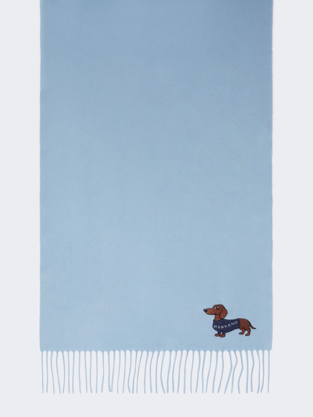 Wool and cashmere stole - LIGHT BLUE - Max Mara - 9