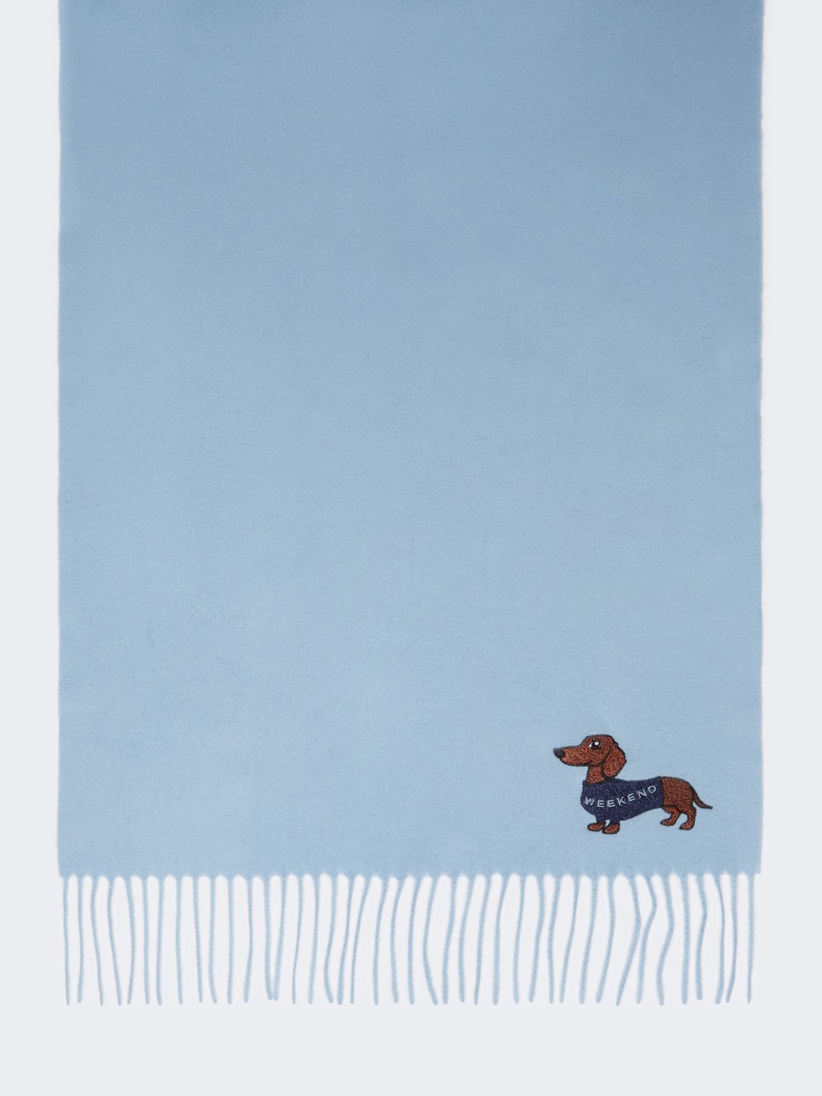 Wool and cashmere stole - LIGHT BLUE - Max Mara - 4