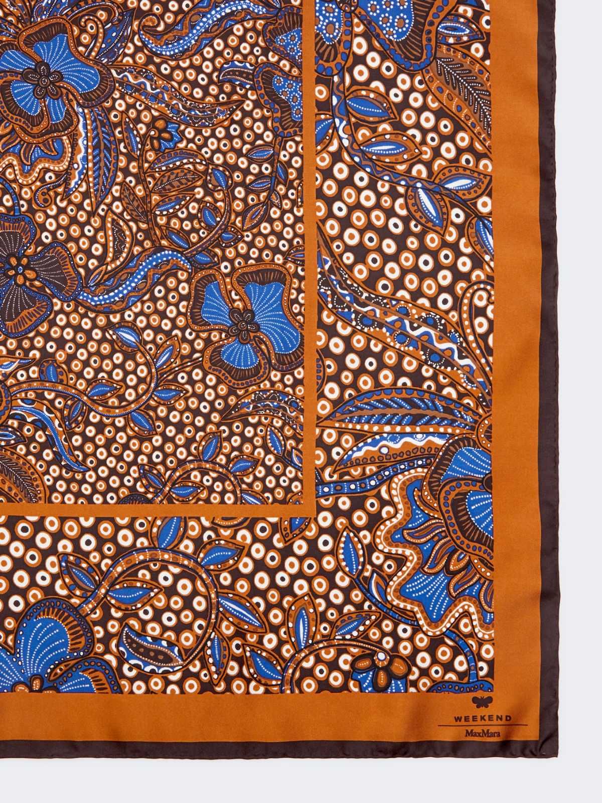Printed silk foulard - HAZELNUT BROWN - Max Mara - 9
