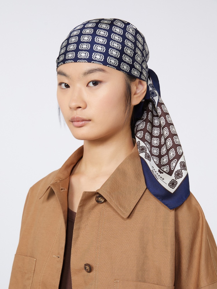 Printed silk foulard + MUD - Max Mara
