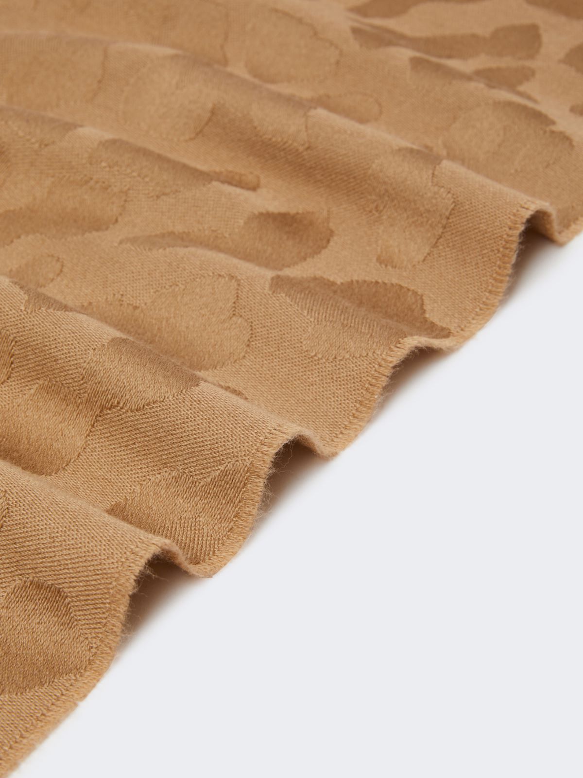 Jacquard wool stole - BEIGE - Max Mara - 4