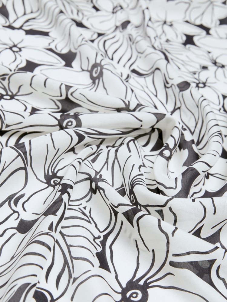 Modal and silk maxi square - OPTICAL WHITE - Max Mara - 3