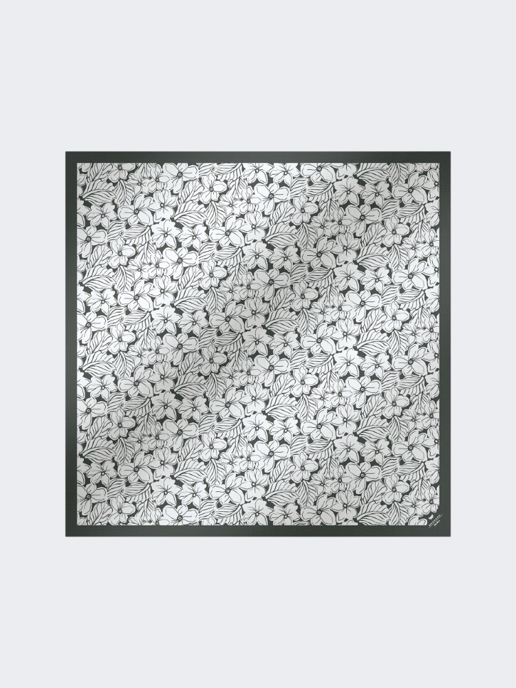 Modal and silk maxi square - OPTICAL WHITE - Max Mara