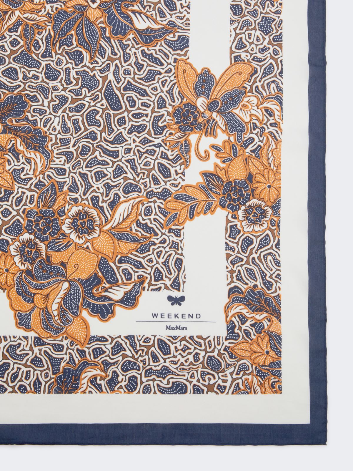 Maxi carré in modal e seta - BLU MARINO - Max Mara - 2