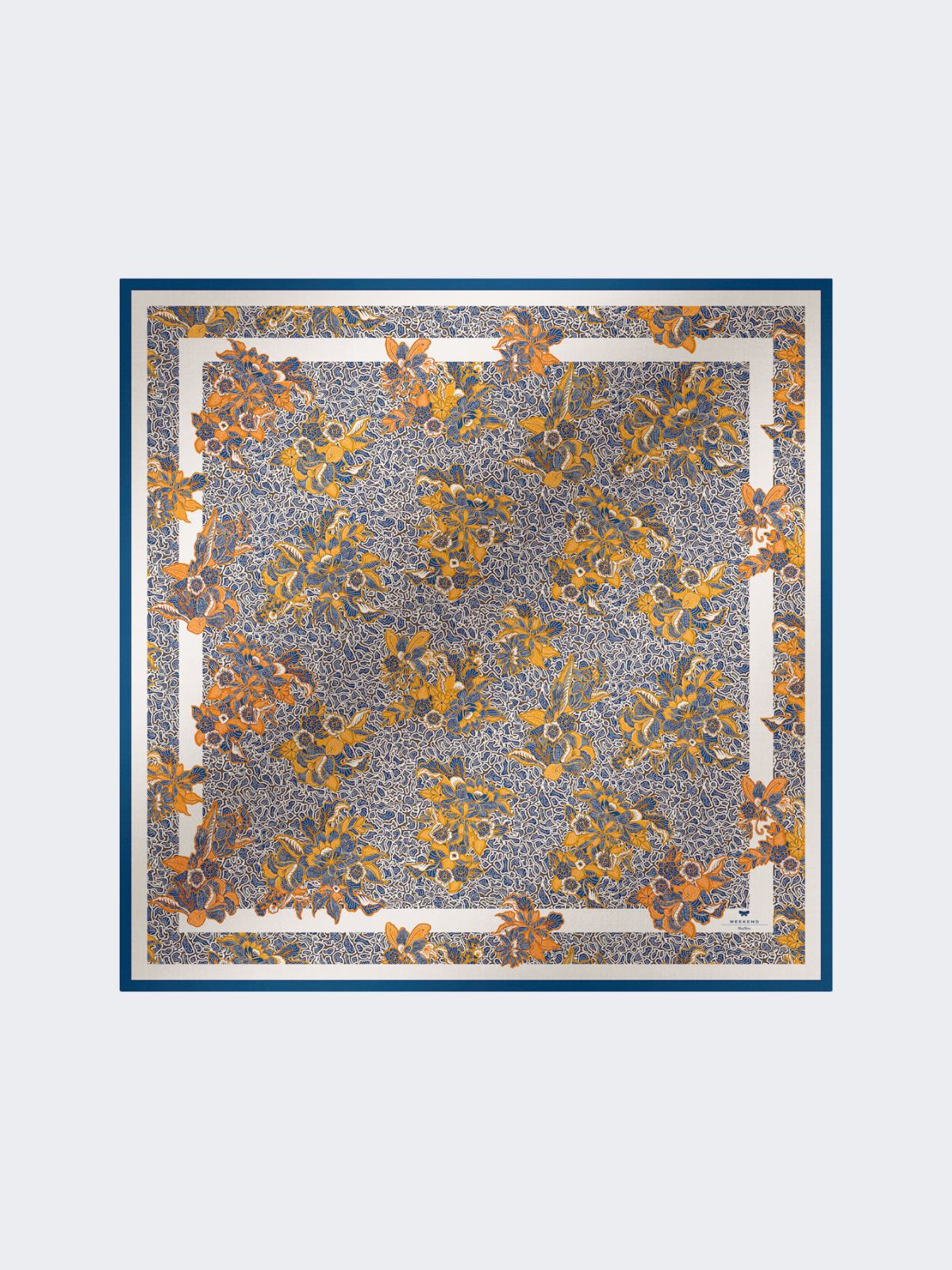 Maxi carré in modal e seta - BLU MARINO - Max Mara