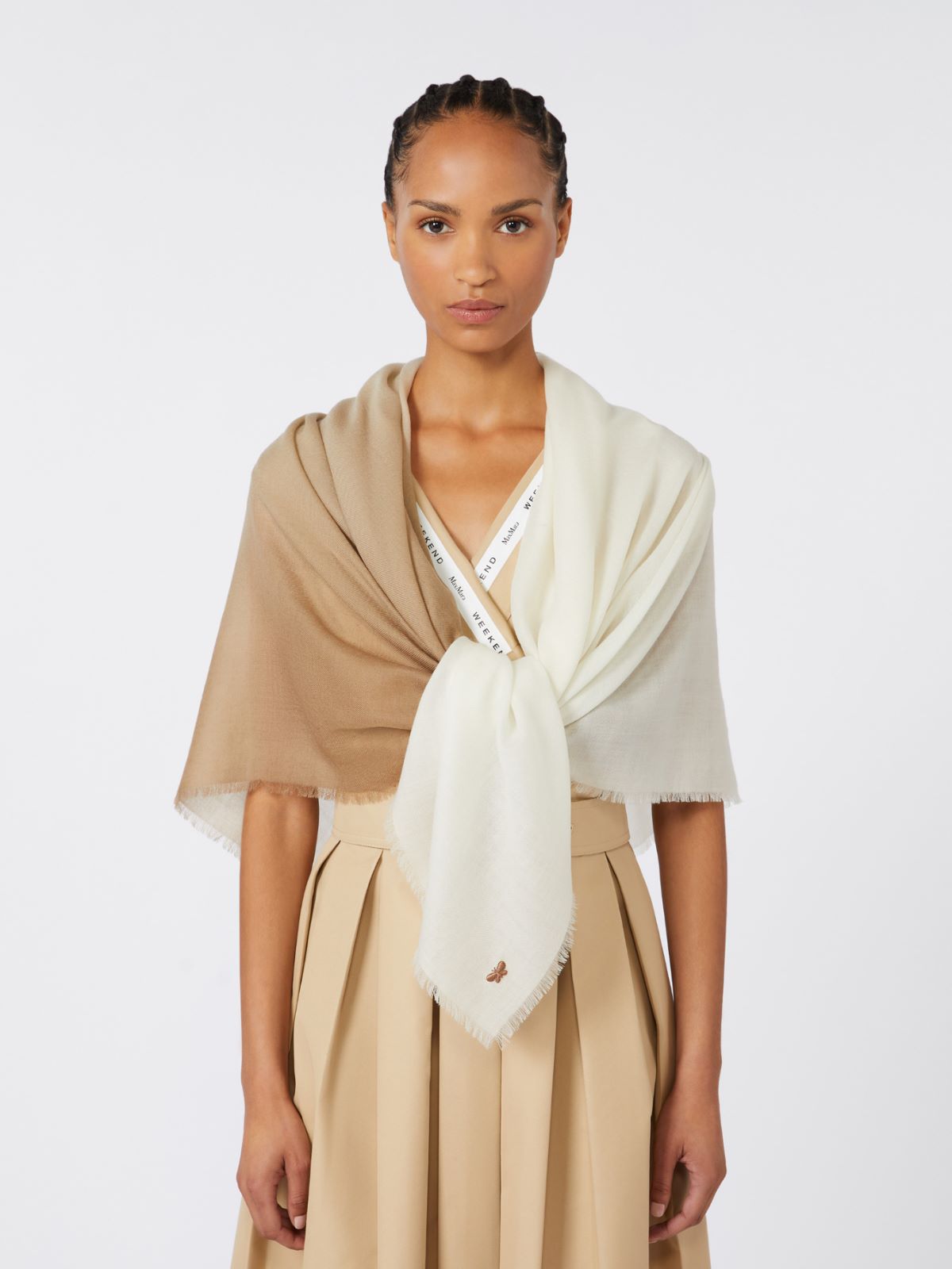 Schal aus Wolle mit Farbverlauf - KAMEL - Max Mara - 4