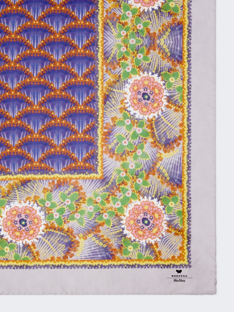 Printed silk twill foulard - LILAC - Max Mara - 2