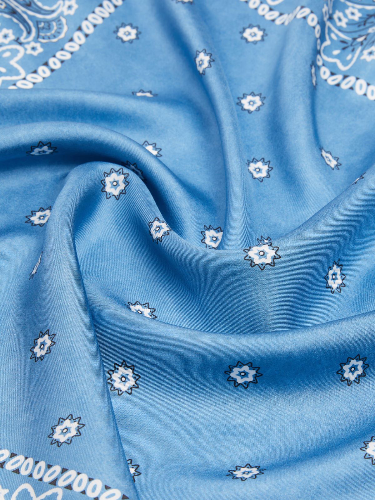 Bandanna print silk foulard - LIGHT BLUE - 3