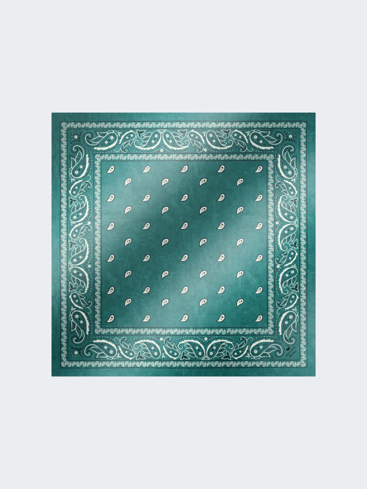 Bandanna print silk foulard - GREEN