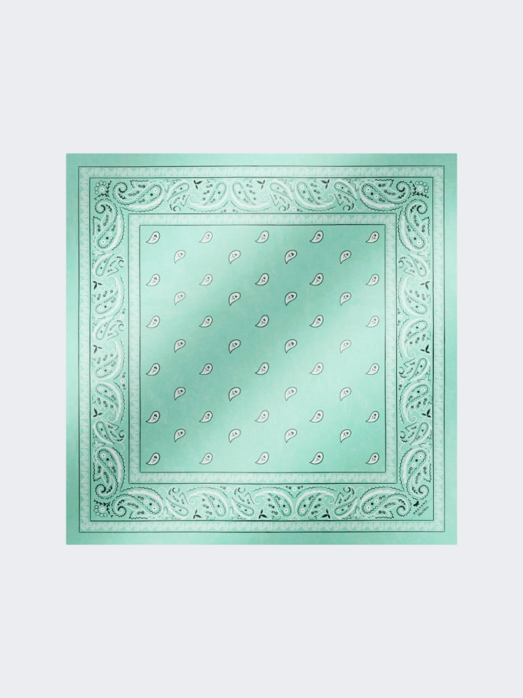Bandanna print silk foulard - EMERALD