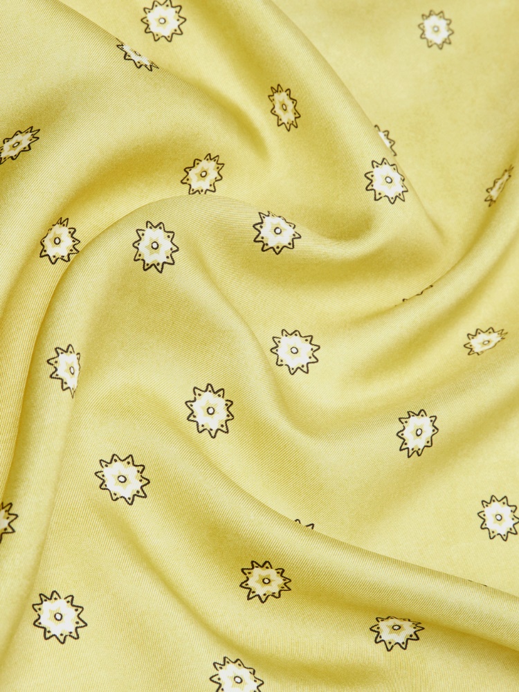 Jedwabna chusta z wzorem bandany - ZIELONY - 3