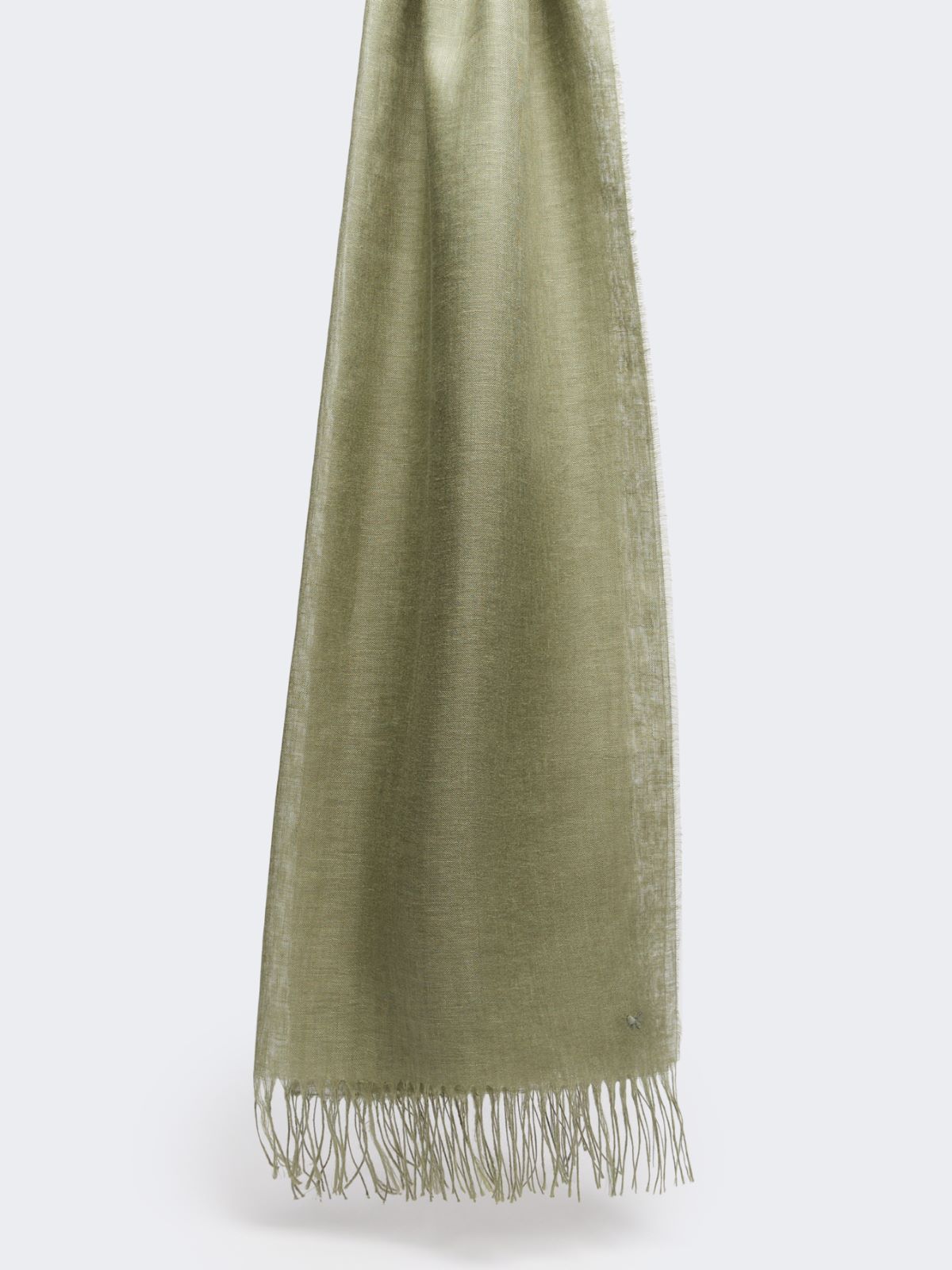 Linen stole with fringes - KAKI - Max Mara - 6