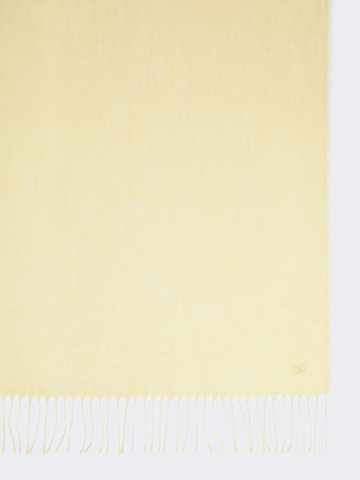 Linen stole with fringes - YELLOW - Max Mara - 9