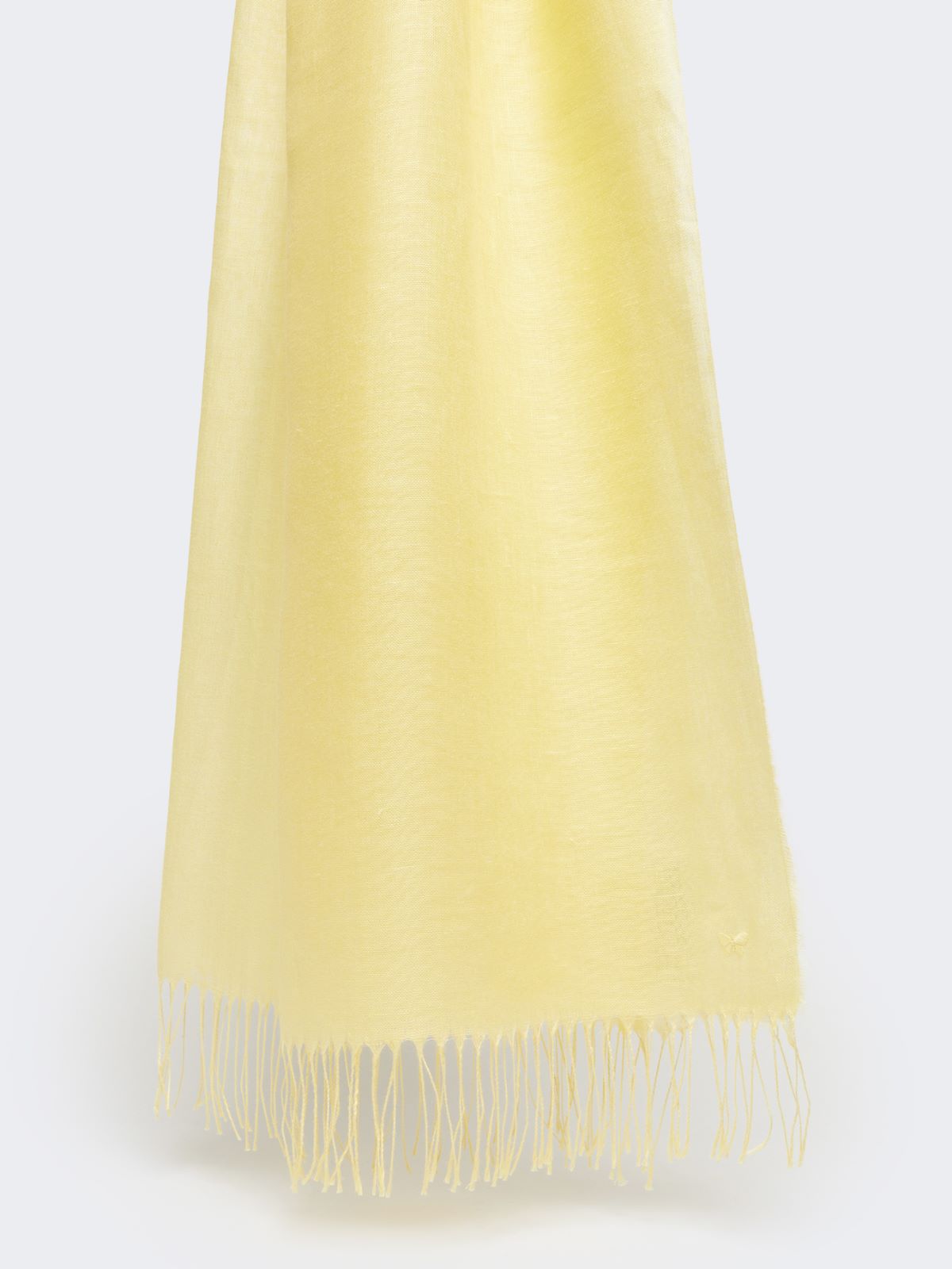 Linen stole with fringes - YELLOW - Max Mara - 9