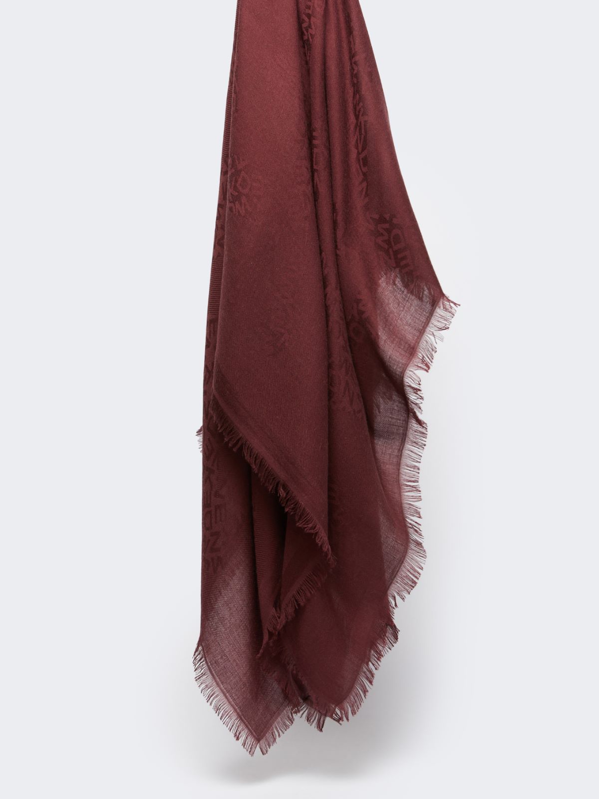 Jacquard-knit modal and cashmere shawl - BORDEAUX - Max Mara - 9