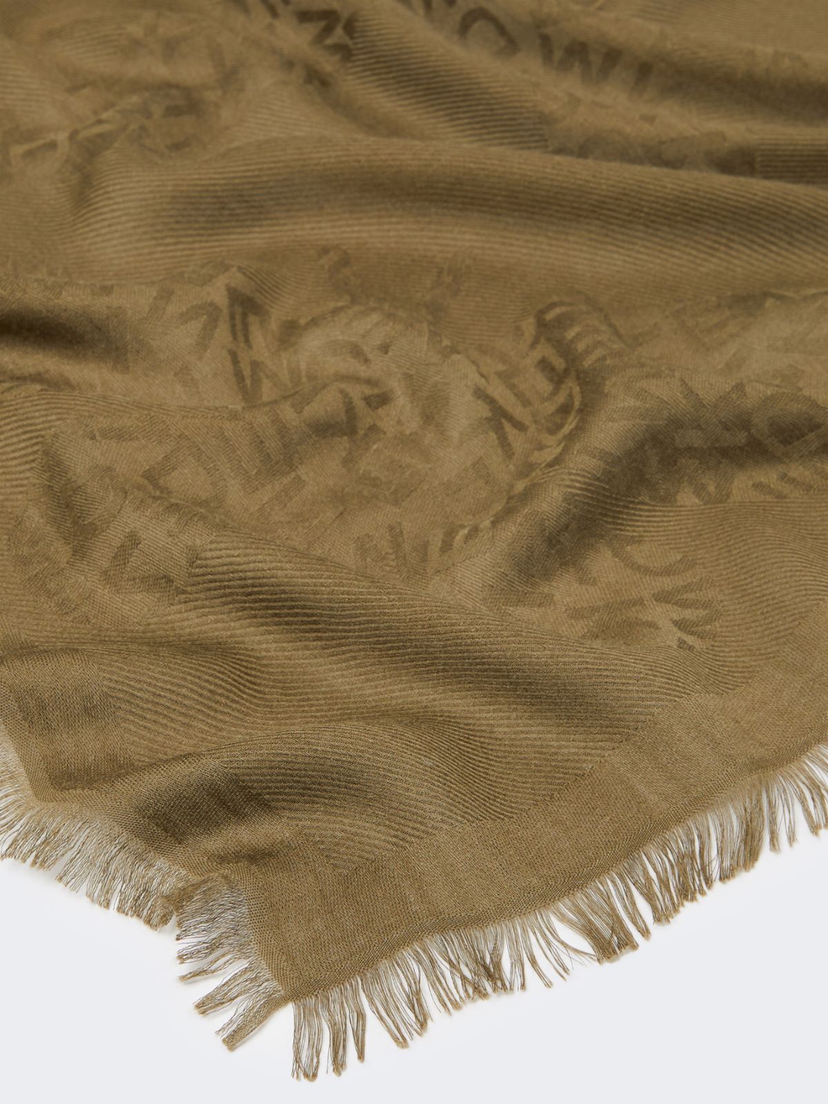 Scialle in modal e cachemire jacquard - VERDE OLIVA - Max Mara - 4