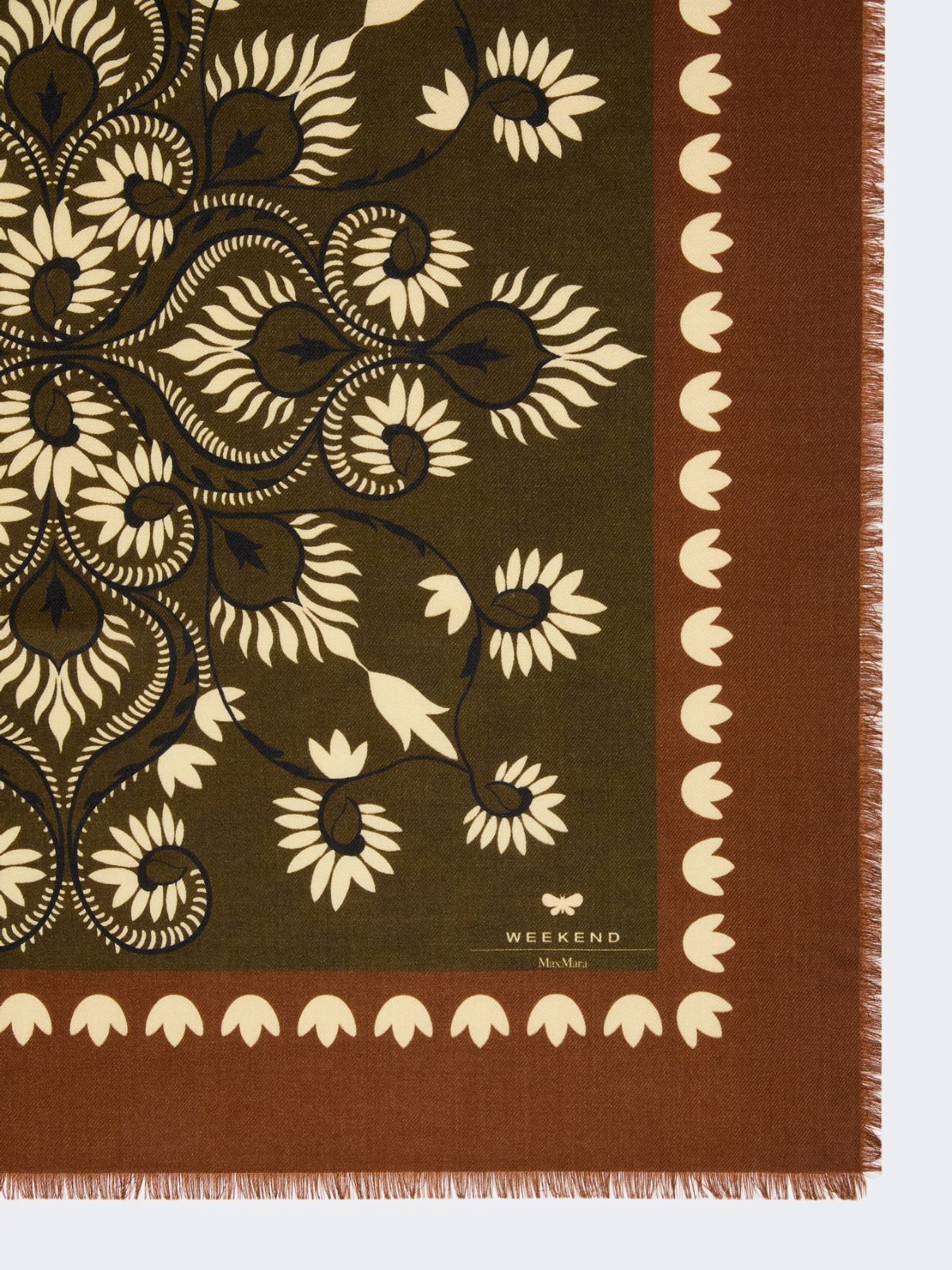 Wool and silk stole - CARAMEL - Max Mara - 4