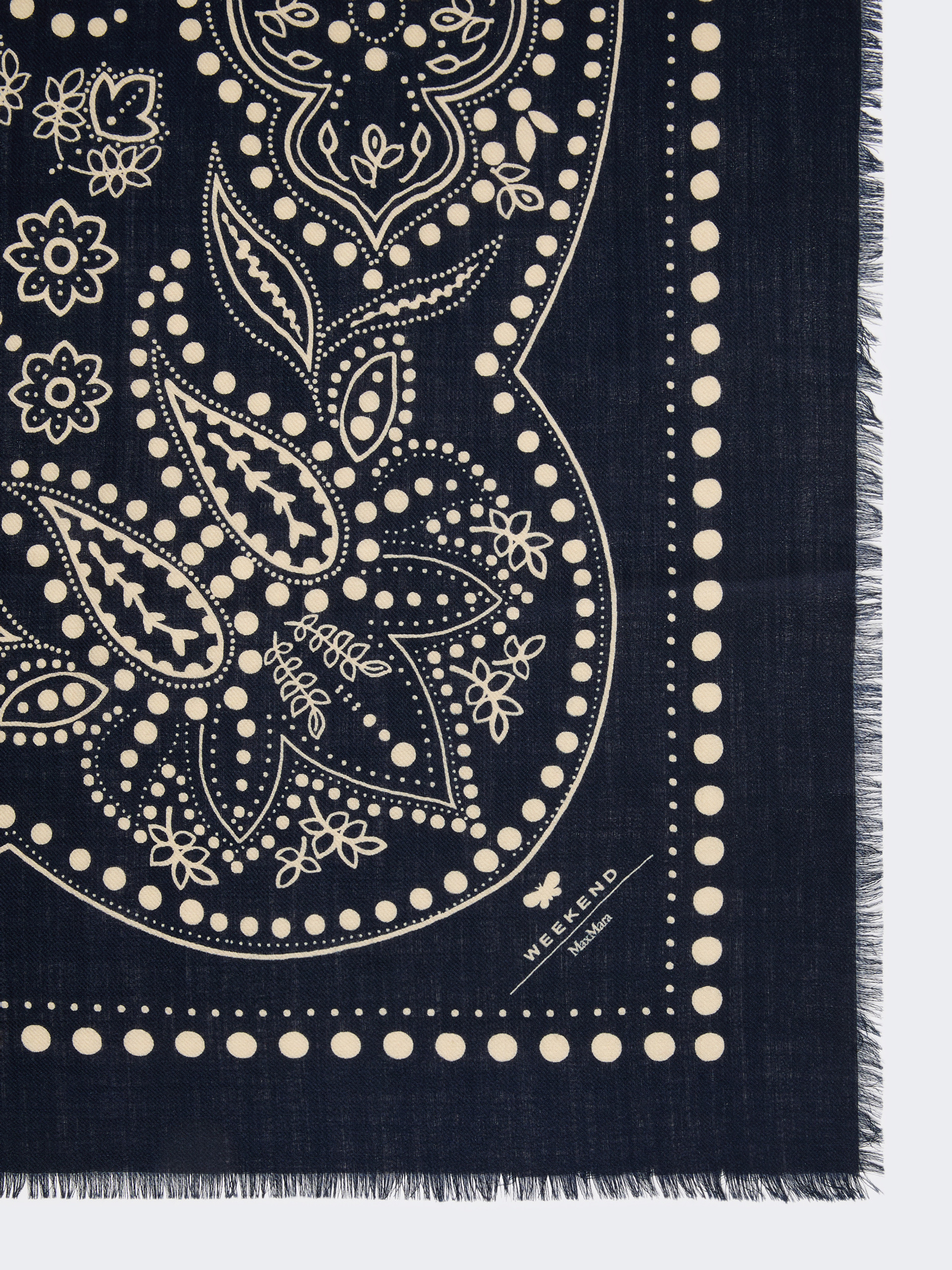 Stola aus Wolle und Seide - NACHTBLAU - Max Mara - 2