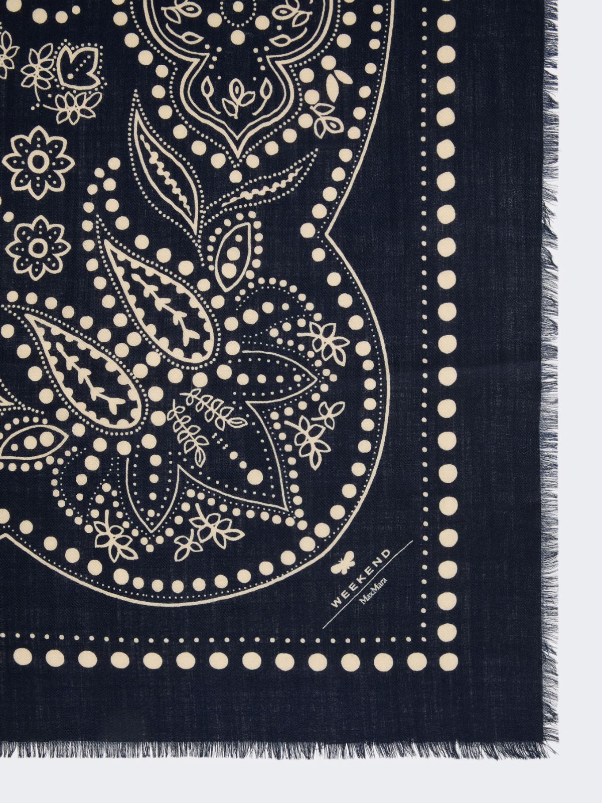 Wool and silk stole - MIDNIGHTBLUE - Max Mara - 4