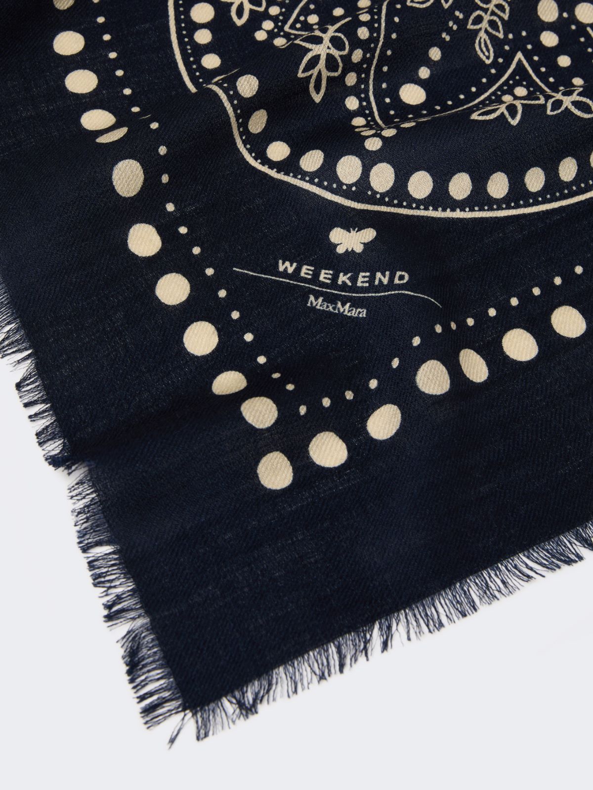 Wool and silk stole - MIDNIGHTBLUE - Max Mara - 4