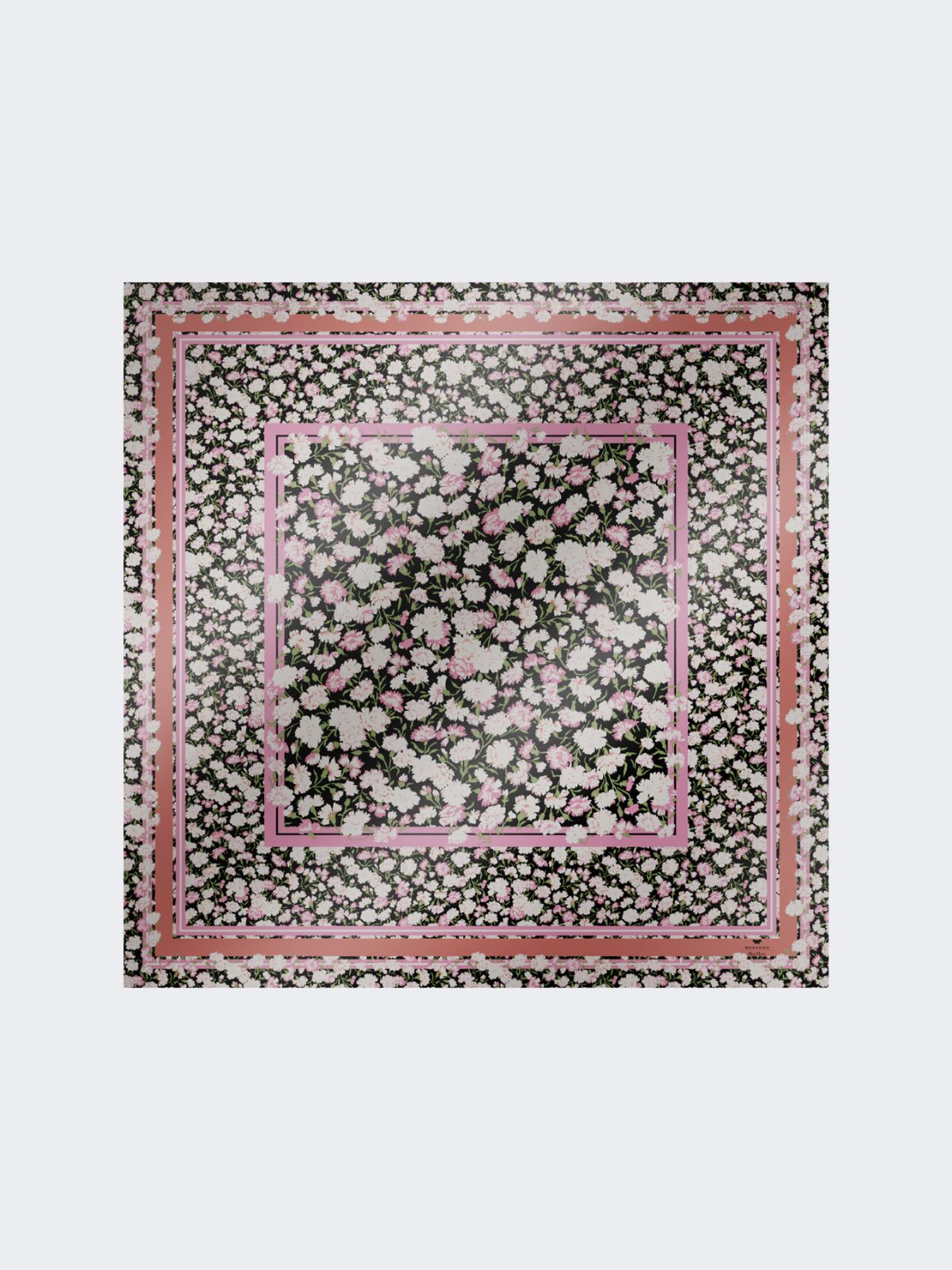 Patterned silk twill foulard - PINK - Max Mara - 9