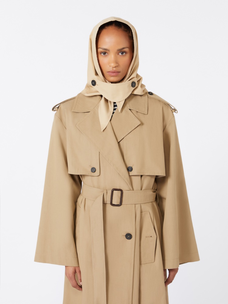 Hat-foulard in water-repellent gabardine - BEIGE - Max Mara