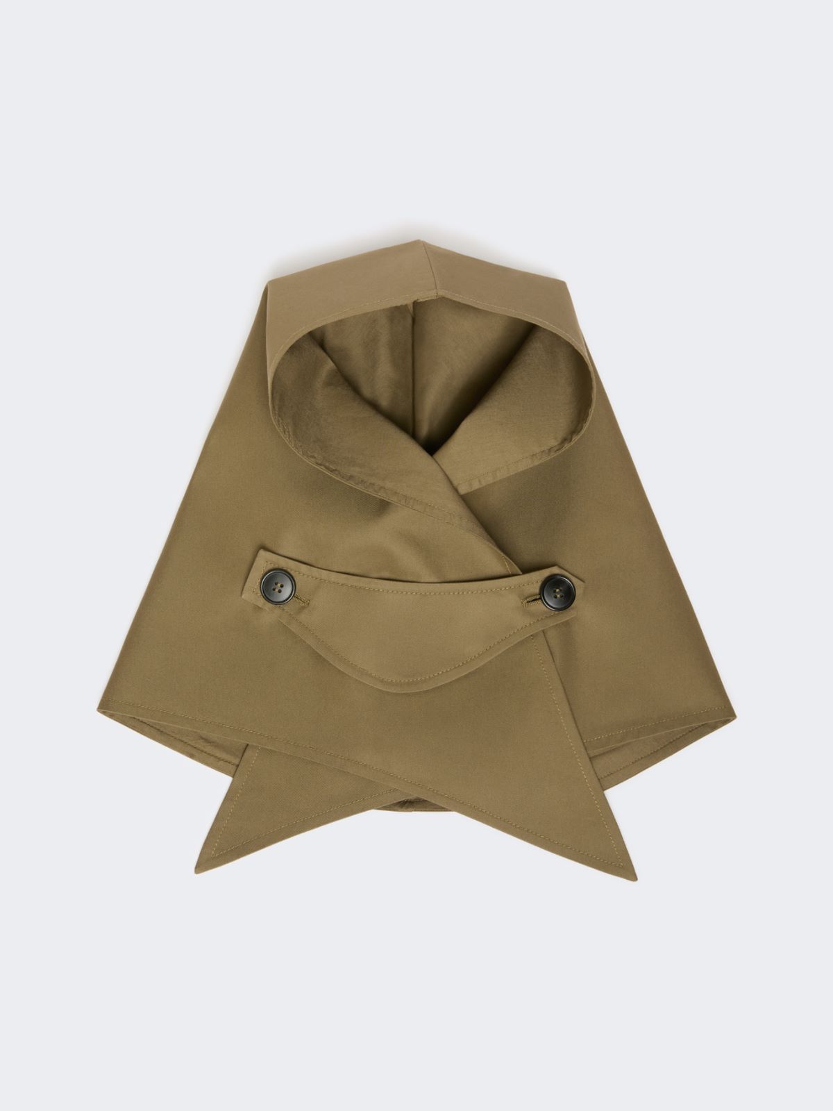 Hat-foulard in water-repellent gabardine - MUD - Max Mara - 2