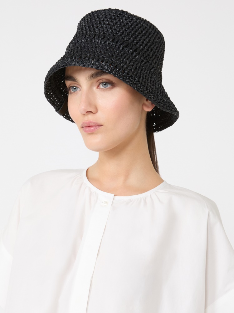 Crochet viscose hat - BLACK - 3