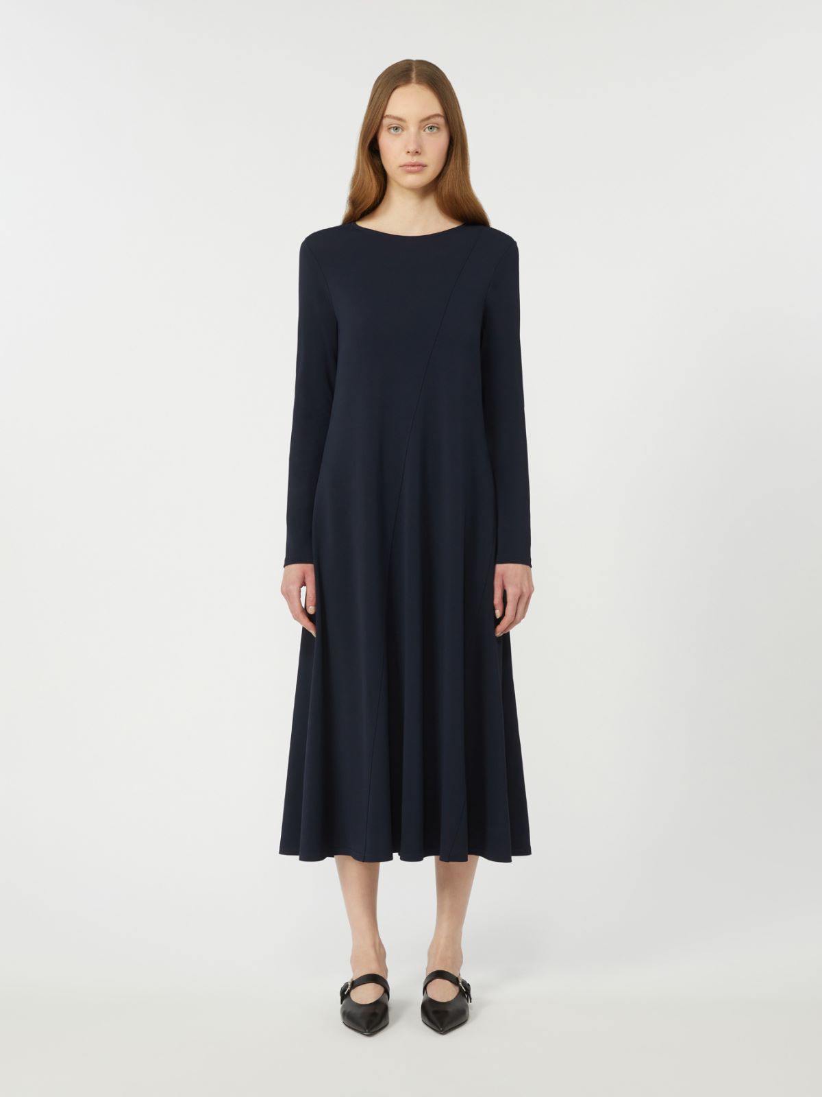 Long viscose jersey dress - NAVY - Max Mara - 8