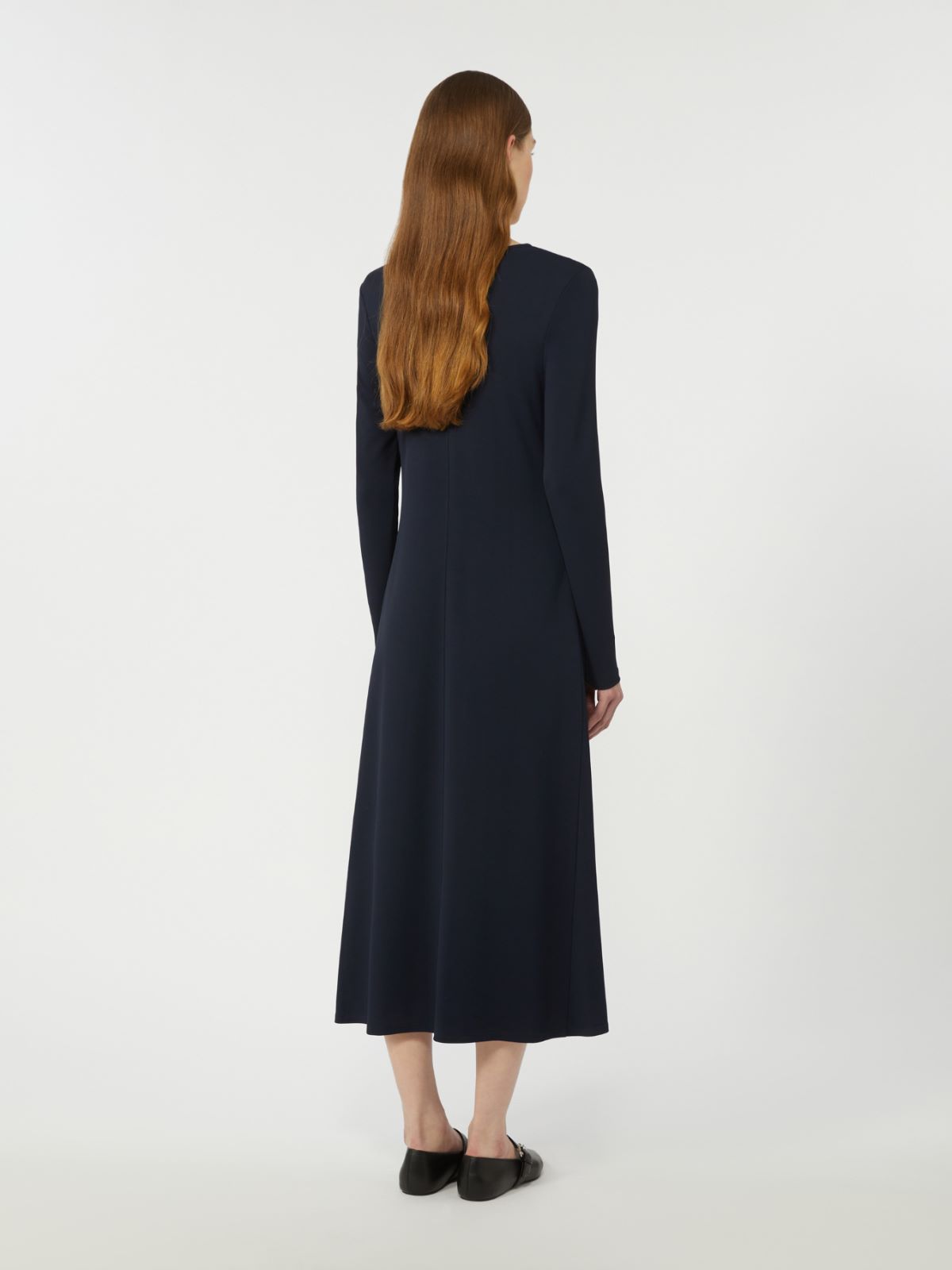 Long viscose jersey dress - NAVY - Max Mara - 8