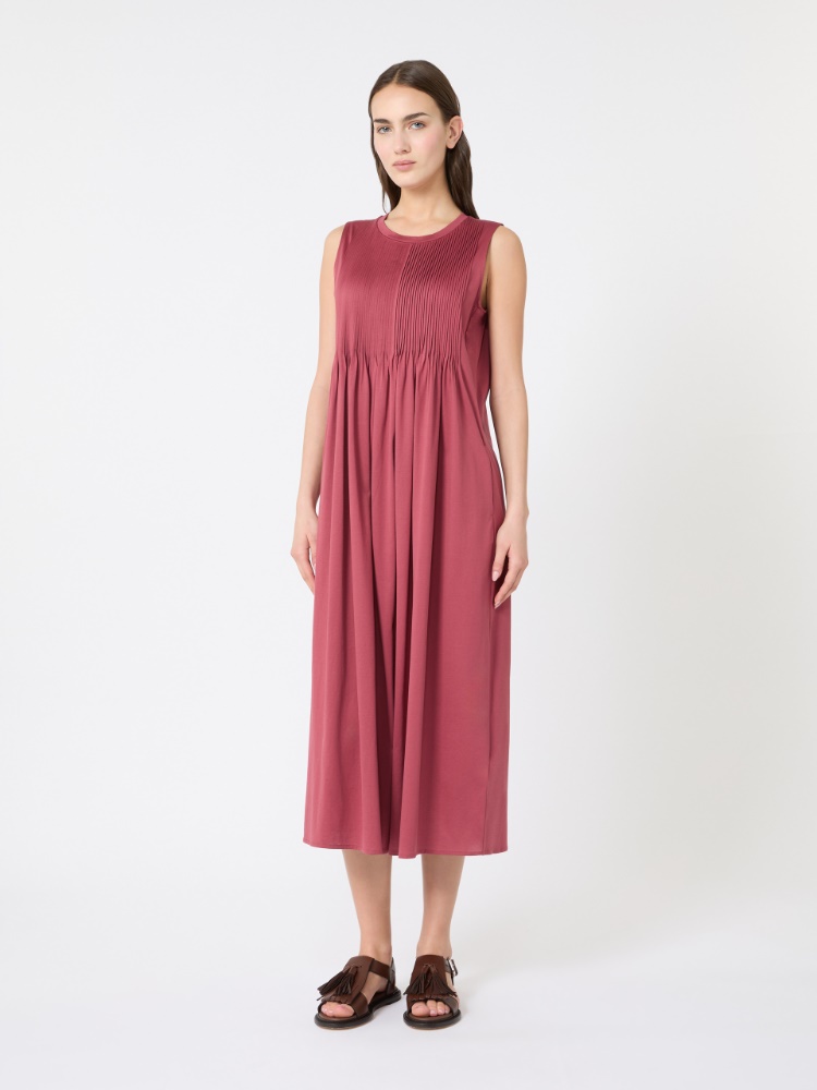 Cotton jersey fluid dress - CHERRY - Max Mara - 2