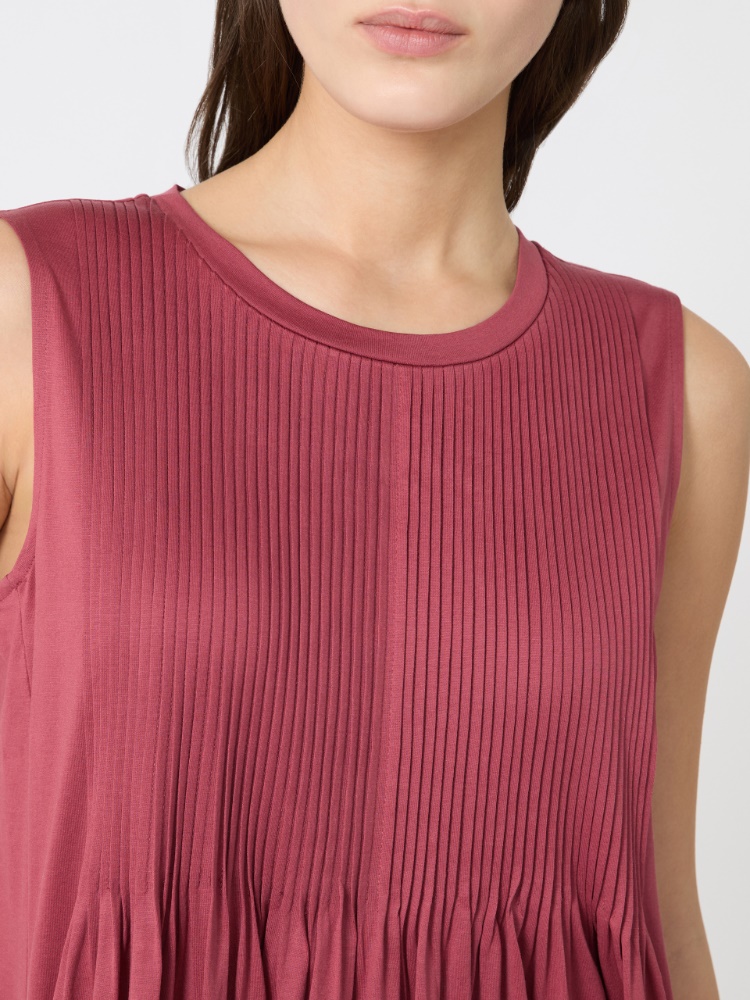 Cotton jersey fluid dress - CHERRY - Max Mara - 4