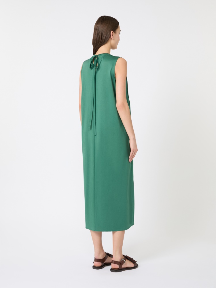 Cotton jersey fluid dress - GREEN - Max Mara - 3