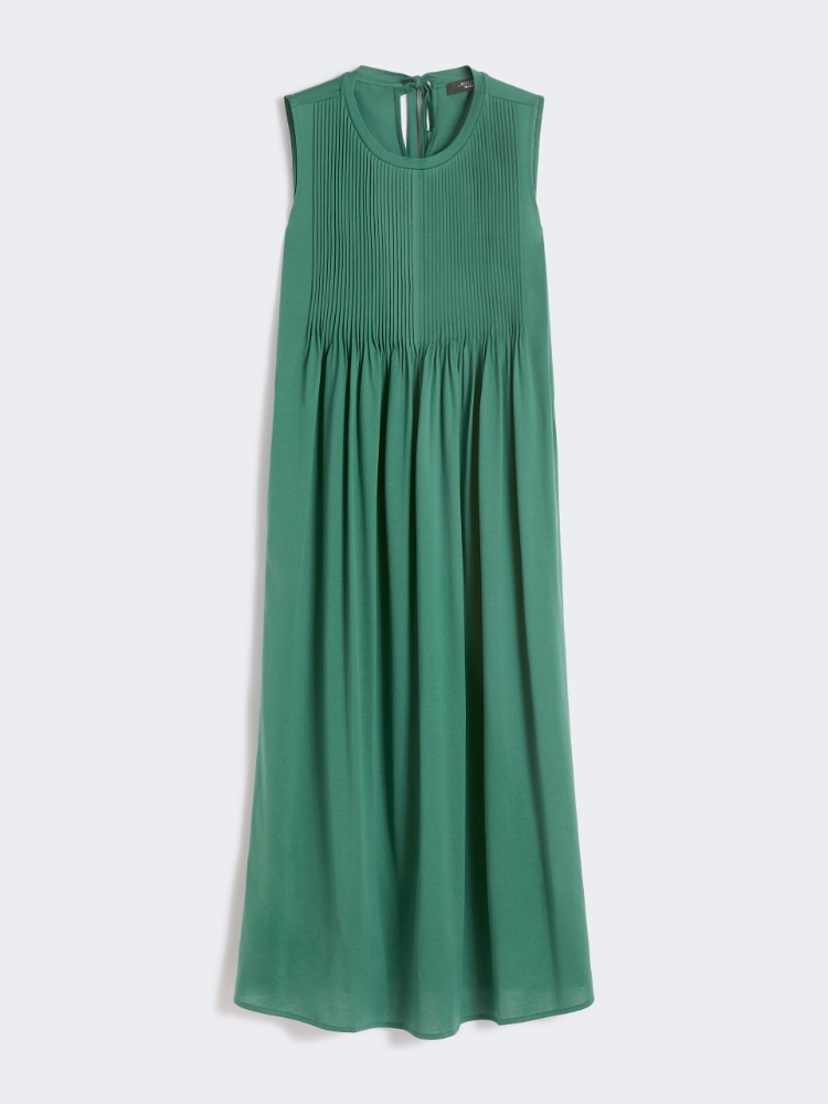 Cotton jersey fluid dress - GREEN - Max Mara