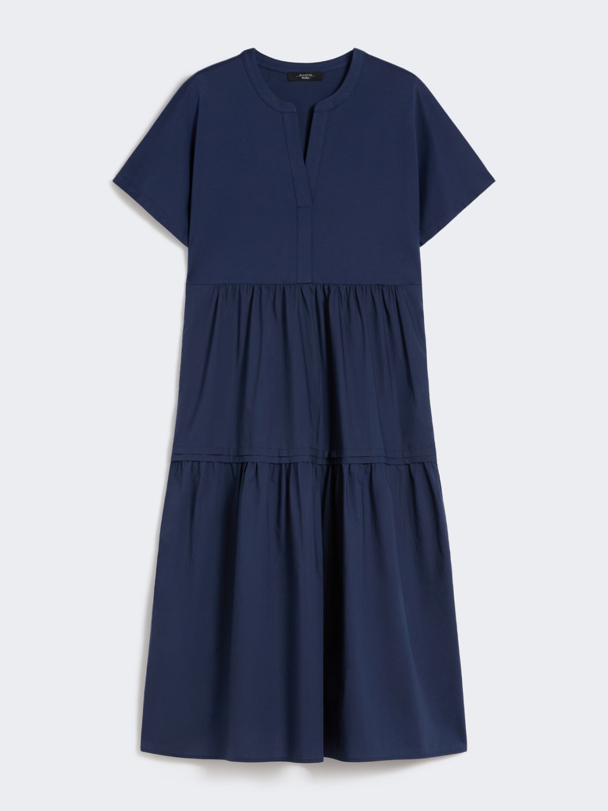 Cotton jersey flounce dress - NAVY - Max Mara - 4
