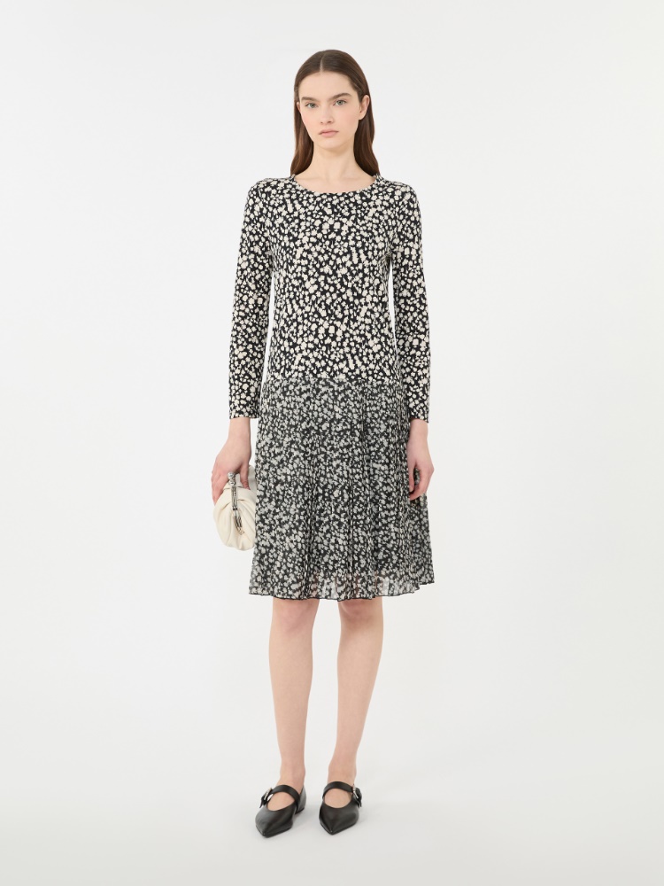 [サティラ] ビスコース ジャージー ドレス - BLACK - 1