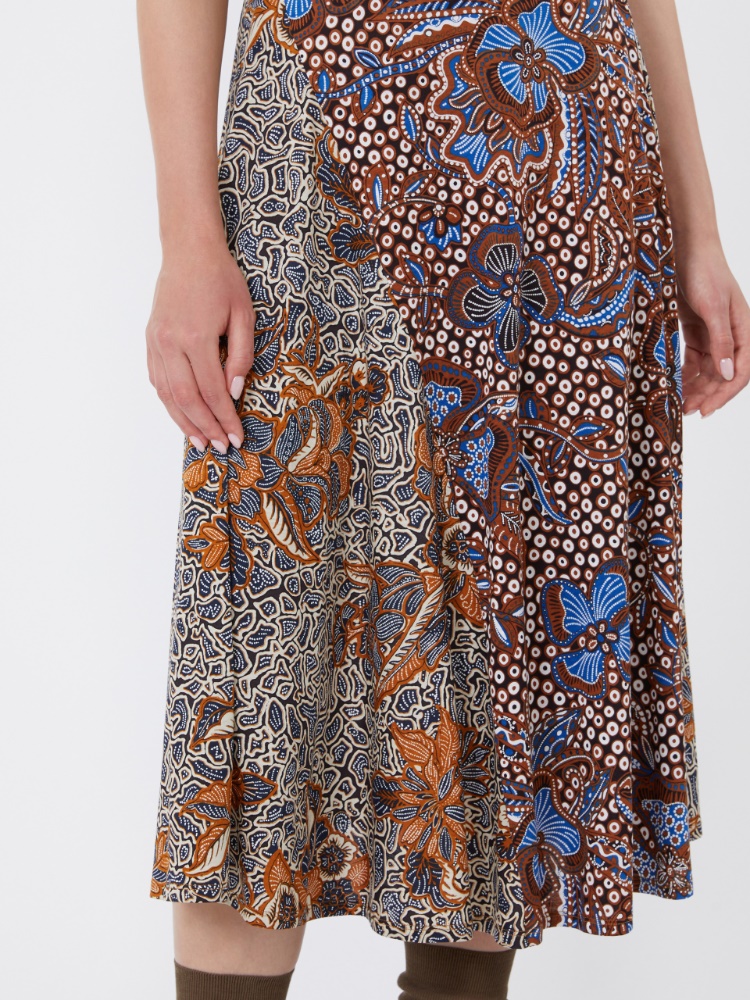 Abito midi in jersey stampato - CUOIO - Max Mara - 4