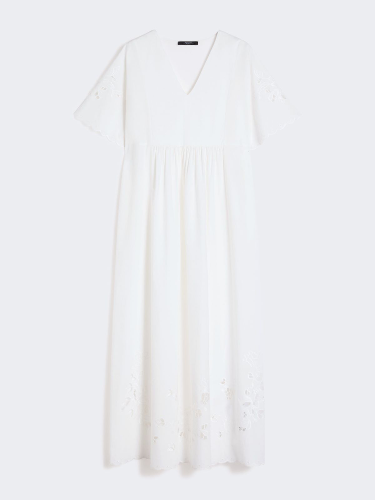Cotton poplin and jersey dress - WHITE - 4