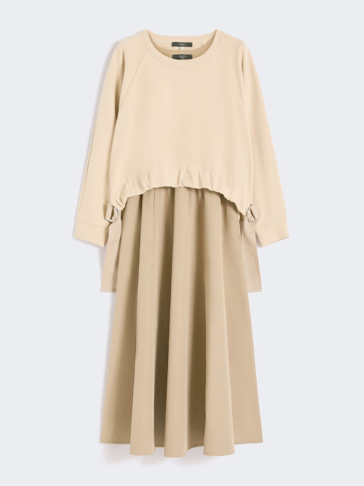 Technical fabric and cotton dress - HAZELNUT BROWN - Max Mara - 5
