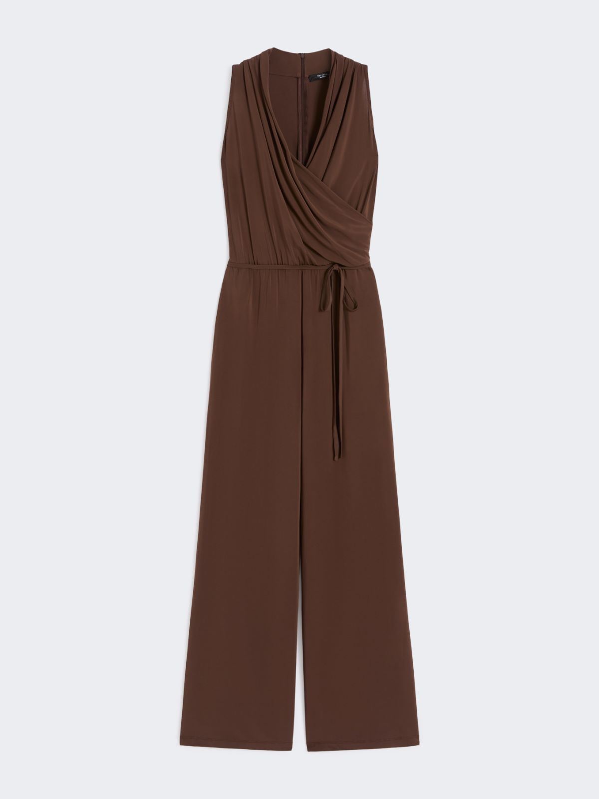 Viscose jersey jumpsuit - CHOCOLATE - 5