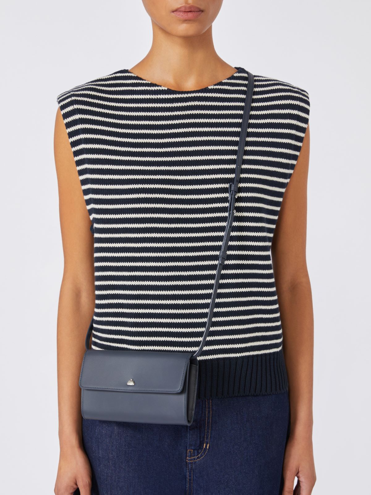 Leather phone pouch - ULTRAMARINE - Max Mara