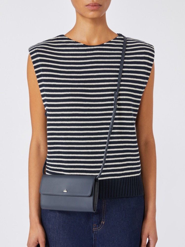 Leather phone pouch - ULTRAMARINE - Max Mara